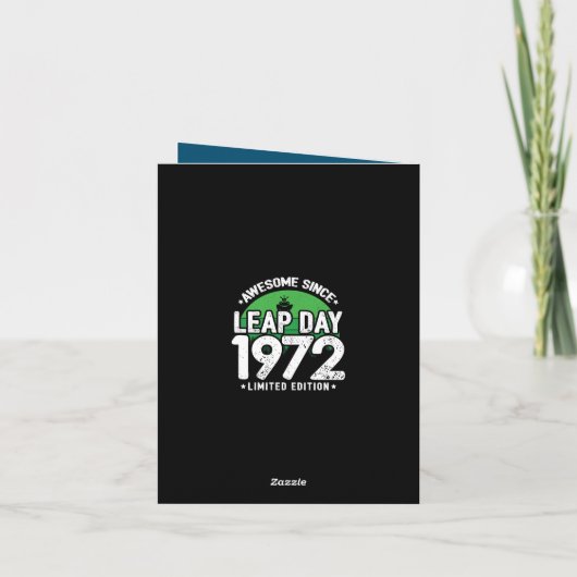 Carte Magnifique depuis 1972 Leap Année Jour Février 29  (Dos)