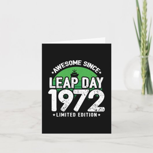 Carte Magnifique depuis 1972 Leap Année Jour Février 29  (Devant)
