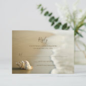 Carte magnifique du mariage de plage de coquillage (Debout devant)