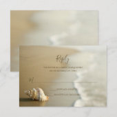 Carte magnifique du mariage de plage de coquillage (Devant / Derrière)