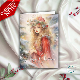 Carte Magnifique Fée de Noël Magique des Fêtes