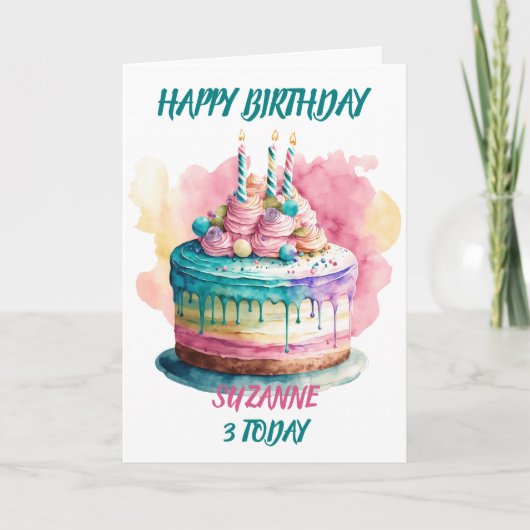 Carte Magnifique gâteau d'anniversaire (Devant)