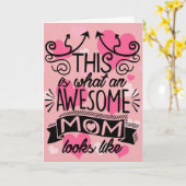 Carte Magnifique maman mère's Day Typographie (Fleur jaune)