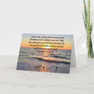 CARTE MAGNIFIQUE MATTHEW 11:28 DESIGN PHOTO SUNRISE