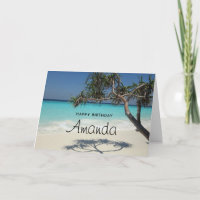 Magnifique plage tropicale océan paradis d'anniver