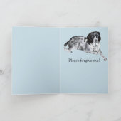 Carte Magnifique Springer noir et blanc Désolé (Intérieur)