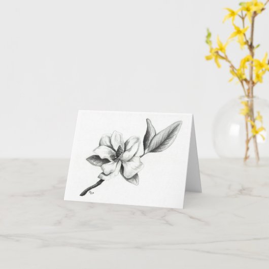 Carte Magnolia douce (Fleur jaune)