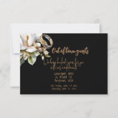 Carte Magnolia Mariage Rings Gold Black Mariages invités (Devant)