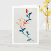 Carte Magnolia rose, Hokusai, Ukiyo-e (Fleur jaune)