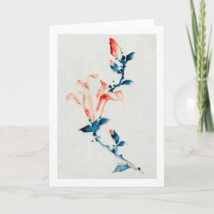 Carte Magnolia rose, Hokusai, Ukiyo-e
