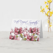 Carte Magnolia Sympathy (Fleur jaune)