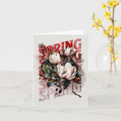 Carte Magnolias du printemps (Fleur jaune)