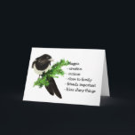 Carte Magpie Totem, Animal Guide Funny Birthday<br><div class="desc">Magpie Totem,  Animal Guide Inspirational and spiritual but funny card is a perfect Birthday card for your favorite Magpie person in your life who displays all these characteristics.</div>
