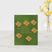 Carte Mah Jong souhaite (Fleur jaune)