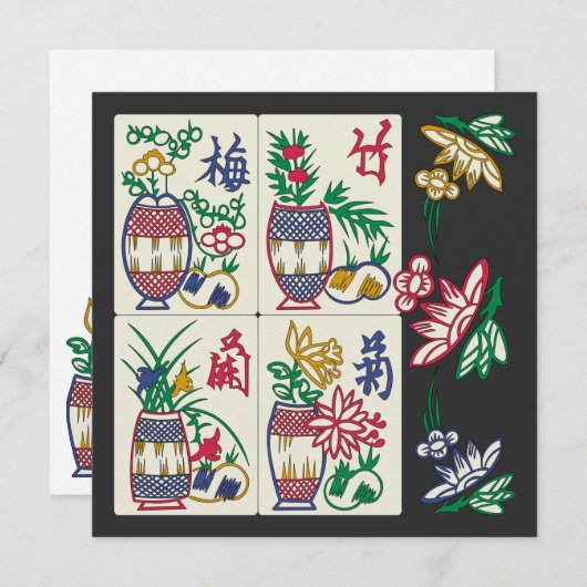 Carte Mah Jongg Beauté (Devant / Derrière)