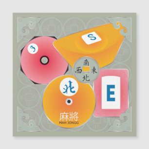 Carte Mah Jongg Bettors Magnet Card