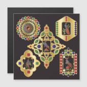 Carte Mah Jongg Bijoux Magnet (Devant / Derrière)