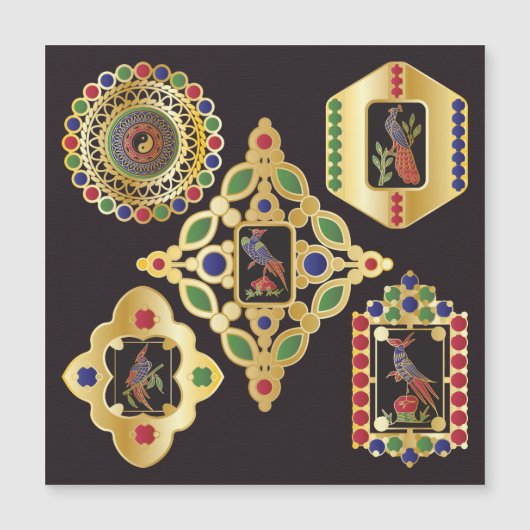 Carte Mah Jongg Bijoux Magnet (Devant)