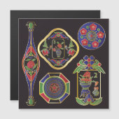 Carte Mah Jongg Bijoux Magnet (Devant / Derrière)