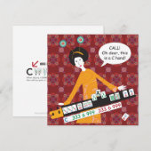 Carte Mah Jongg C Hand Flat Card (Devant / Derrière)