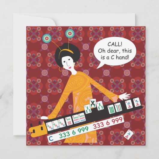 Carte Mah Jongg C Hand Flat Card (Devant)