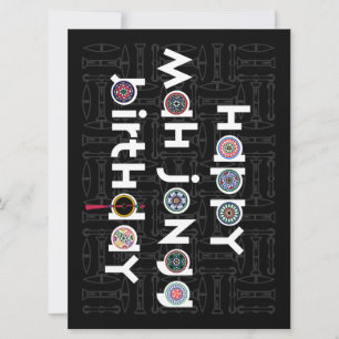 Carte Mah Jongg Dots Anniversaire