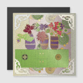 Carte Mah Jongg Green Table Magnet (Devant / Derrière)