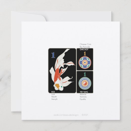 Carte Mah Jongg Koi (Dos)