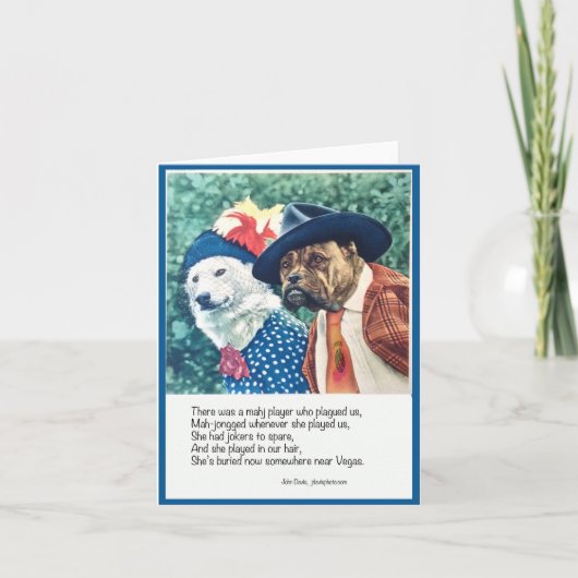 Carte Mah Jongg Limerick Note Card (Devant)