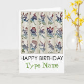 Carte Mah Jongg One Bam Birthday Card (Fleur jaune)