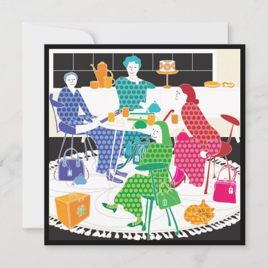 Carte Mah Jongg Polka-Dots Flat Card (Devant)