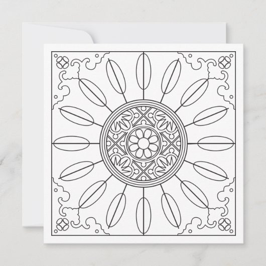 Carte Mah Jongg Starburst Dots pour la coloration (Devant)