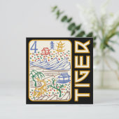 Carte Mah Jongg Tiger (Debout devant)