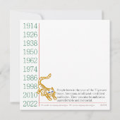 Carte Mah Jongg Tiger (Dos)