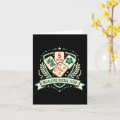 Carte Mahjong Lover Chinese Game Night Funny Mahjong Soc (Fleur jaune)