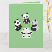 Carte Mahjong Panda Cute Funny (Fleur jaune)