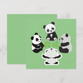 Carte Mahjong Panda Cute Funny (Devant / Derrière)