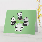 Carte Mahjong Panda Cute Funny (Fleur jaune)