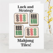 Carte Mahjong Tiles Luck Strategy Joueurs (Fleur jaune)