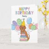 Carte Mahogany Neapolitain Mastiff Anniversaire (Fleur jaune)