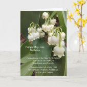 Carte Mai Anniversaire (Fleur jaune)