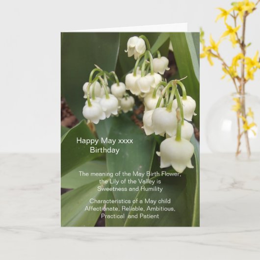 Carte Mai Anniversaire (Fleur jaune)