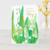 Carte Mai Anniversaire Lily Des Fleurs De Vallée (Fleur jaune)