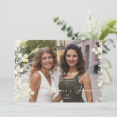 Carte Maid of Honor Proposal Botanical Frame Photo (Debout devant)