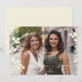 Carte Maid of Honor Proposal Botanical Frame Photo (Devant / Derrière)