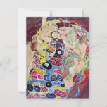 Carte Maiden (Vierge), Gustav Klimt, Art Nouveau Vintage<br><div class="desc">The Maiden (alias La Vierge) (1913) de Gustav Klimt est une peinture vintage de l'époque victorienne de beaux-arts symbolisant le portrait de portrait. Plusieurs femmes bâillonnent, s'étirent et dorment dans un lit recouvert de couvertures motifs en mosaïque colorée. À propos de l'artiste : Gustav Klimt (1862-1918) était un peintre symboliste...</div>