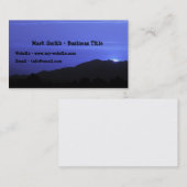 Carte maigre de montagne bleue (Devant / Derrière)