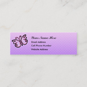 Carte maigre de profil d'esprit de papillon