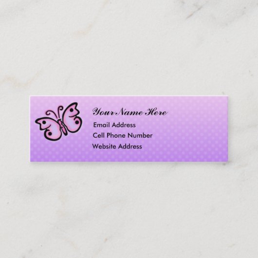 Carte maigre de profil d'esprit de papillon (Devant)