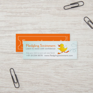 Carte maigre de promotion d'affaires d'instructeur